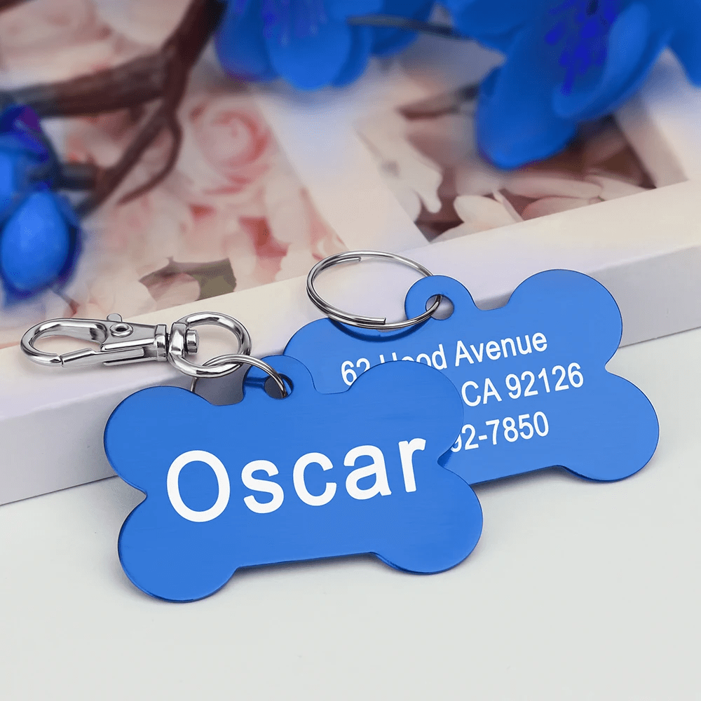 Personalized Bone-Shaped Pet ID Tags