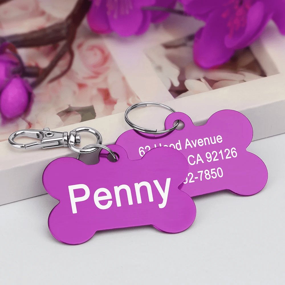 Personalized Bone-Shaped Pet ID Tags