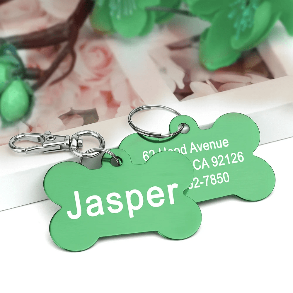 Personalized Bone-Shaped Pet ID Tags