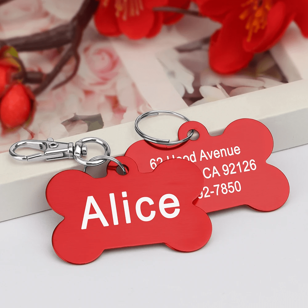 Personalized Bone-Shaped Pet ID Tags