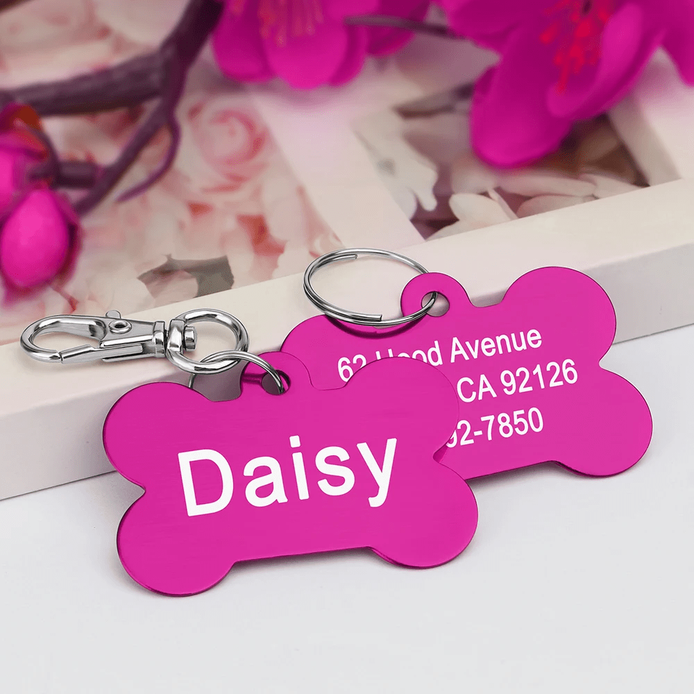 Personalized Bone-Shaped Pet ID Tags