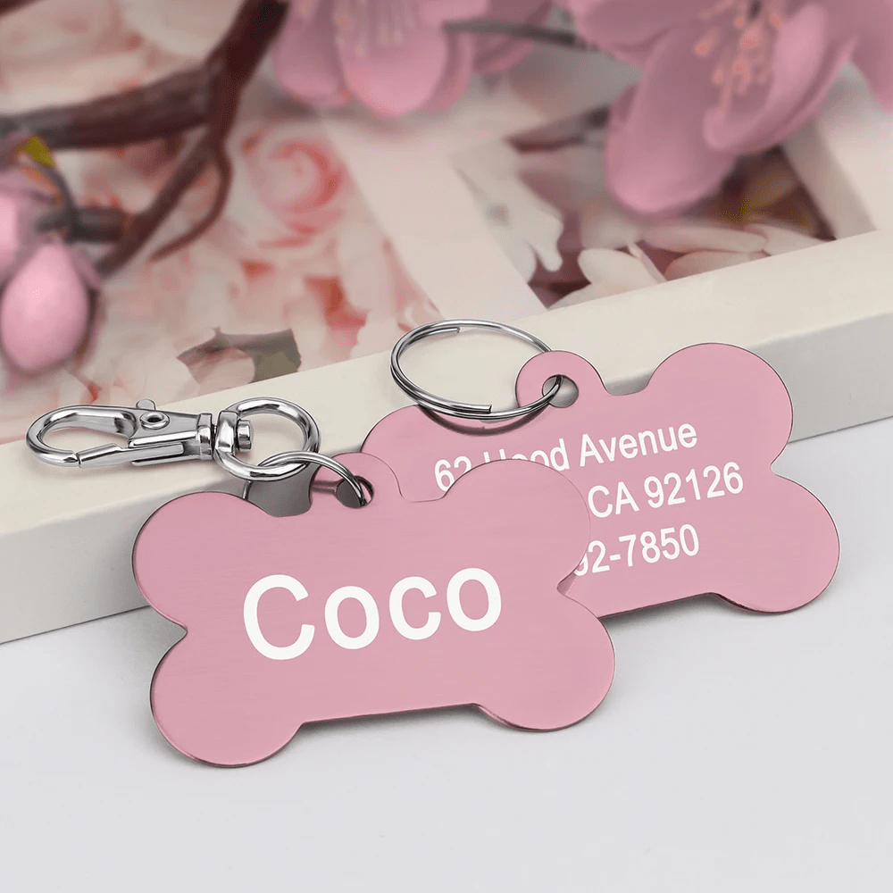 Personalized Bone-Shaped Pet ID Tags